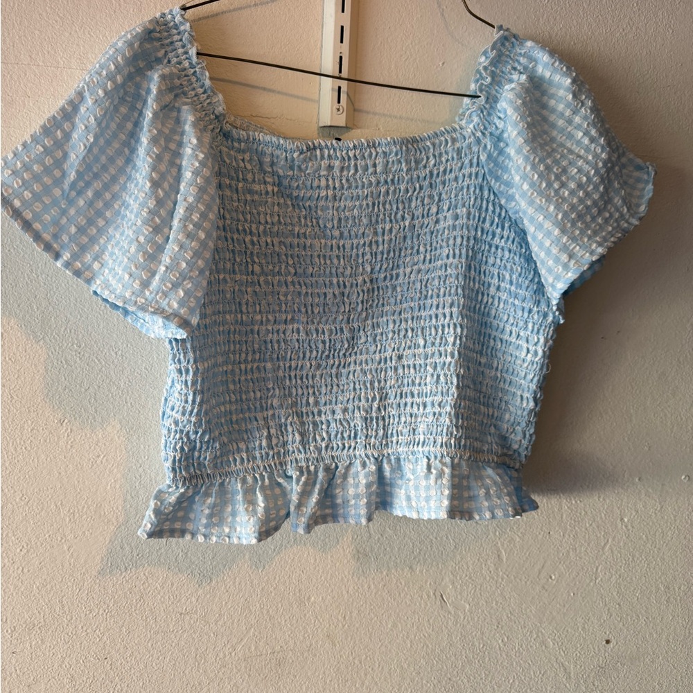 art class Light Blue Off-Shoulder Kids matching set - Picture 4 of 8